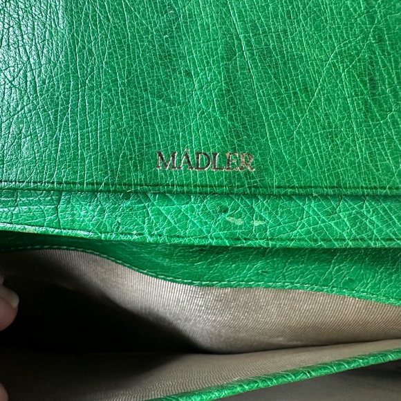 Madler green ostrich leather wallet. Great condition. Super soft. - Picture 6 of 7